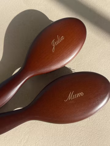 Personalized Custom Engraved Hairbrush • Bridesmaid gift • Teacher gift • Anniversary gift • Flower girl gift