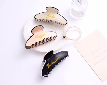 Bridesmaid Gift, Personalized Hair Claw Clip, Custom Wedding Accessory, Anniversary gift her