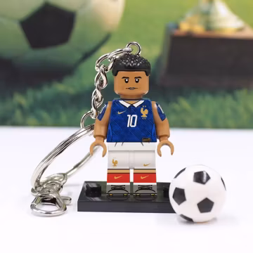 Custom Made Soccer Super Star Mbappé Keychain Keyring - Best Gift for Him for Her Soccer Fans