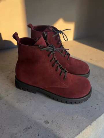 Red Boots womens wide width wide toe box | genuine leather combat boots | womens military boots | stylish black fall shoes