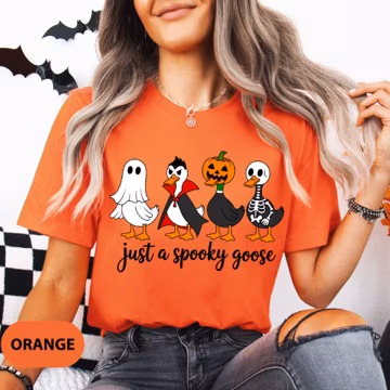 Spooky Goose Halloween Costume Shirt: Funny Fall Gift