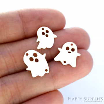 Stainless Steel Charms, Goblin Pendants, Steel Findings, Necklace Pendants, Ghost Earrings, Jewelry Supplies, Halloween Charms (SSD2406)