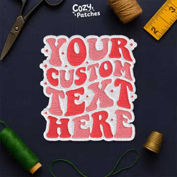 Custom Name Patch, Personalized Retro Vintage Groovy Name Text Quote Embroidered Patch Applique for Clothes Hat Backpack Shirt Bags Jean