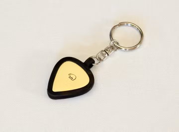 brass guitar pick keychain - guitar pick holder - guitar pick pouch - brass plectrum - christmas gift - musician gift