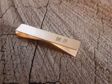 Bronze tie bar for 8th or 19th anniversary - tally mark tie bar - anniversary - bronze anniversary gift