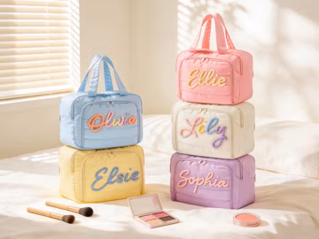 Personalized Travel Toiletry Bag, Multi-Compartment Organizer