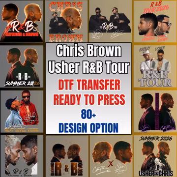 Usher Chris Brown R&B Tour 2026 DTF Transfer (Ready to Press)