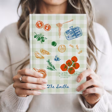 Custom Recipe Book Gift for Newlywed Couple Family Recipe Cookbook Italian Market Personalized Heirloom Family Cookbook
