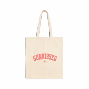 Sunkissed graphic Tote Bag | beach sun logo, natural canvas