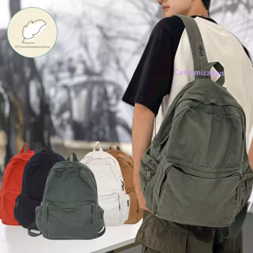 Stylish And Practical Large Capacity Backpack – Zippered Canvas Backpack, Perfect For School, Travel, Or As A Unique Personalized Gift,Bag
