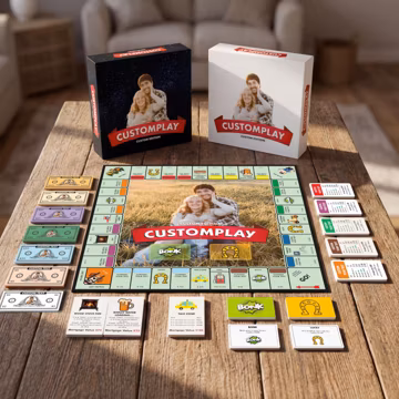Personalized Custompoly Board Game with Photos, Custom Board Game Gift, Unique Christmas Gift for Couples & Families