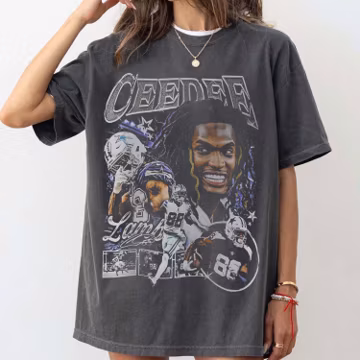 Comfort Colors CeeDee Lamb T-Shirt, CeeDee Lamb shirt, Vintage Oversized Sport Tee, Retro American Football Bootleg Gift