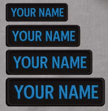 Custom Name Patch – Personalized Embroidered Name Tag | Iron-On or Velcro Patch for Clothes, Backpacks, Jackets, for Uniforms and Gear