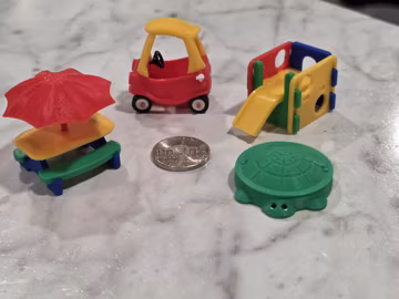 Miniature Little Park Set or Singles. 3D Printed. Perfect for Jumping Spiders Enrichment Toy