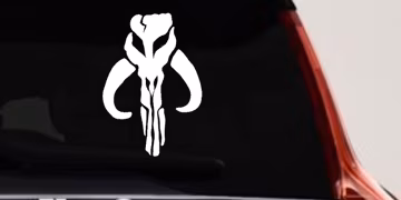 Mandalorian Skull Boba Fett Sci Fi Car Truck Window Vinyl Decal Sticker