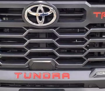 Toyota Tundra Front Bumper Letters 2022-2025 – Front Bumper Decal Inserts, Vinyl Decals, Insert Letters