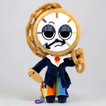 2026 New Dandys World Dyle Deluxe Plush Toy Soft Stuffed Plush, Dyle Plush, Dandy's World Plush, Colorful Clock Plush Indie Game Merch