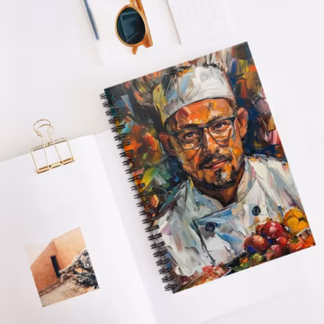 Chef Spiral Notebook - Perfect for Cooking Lovers, Foodies, Culinary School, Journaling, Gift for Chefs, Recipe Organizer, Fun Sketchbook