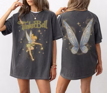 Vintage Comfort Colors Disney Peter Pan Tinker Bell Shirt, Tinkerbell Princess Shirt, Retro Y2K Disney Princess Shirt, Fairy Style Shirt