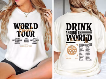Drink Around The World Disney Shirt, Epcot Family Matching 2026