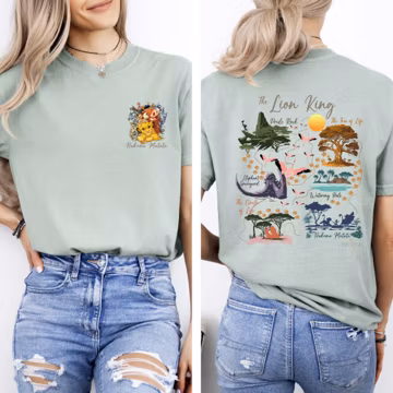 Lion King Pride Rock Map Comfort Colors T-Shirt