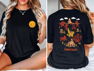 Hercules Titan Map Shirt: Retro DisneyWorld Family Trip Tee