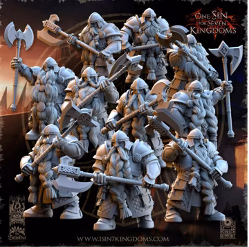 Resin Fantasy Models- Dwarven Kingdoms Legion of the Ancient Warriors -28mm Heroic Scale