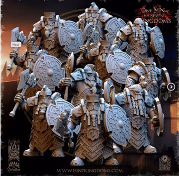 Resin Fantasy Models- Dwarven Kingdoms Warriors -28mm Heroic Scale