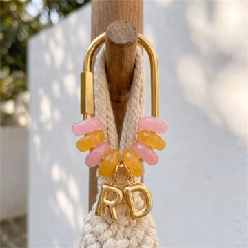 Custom Beaded Bag Charm | Personalized Initial Keychain | Choose Your Colors & Letters | Handmade Purse Accessory | Custom Gift