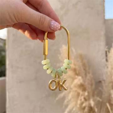 Handmade Personalized Beaded Bag Charm | Custom Initial Keychain | Color Choice Purse Charm | Unique Handmade Accessory Gift
