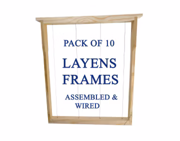 Layens Bee Hive Frames: Solid Wood, Fully Assembled (Set of 10