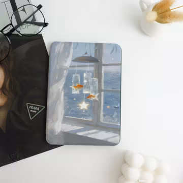 Dreamy Window View Goldfish Kindle Case Custom For Paperwhite 12th/11th, Kindle 2024/2022, Kindle Colorsoft,Kindle Case With Auto Wake/Sleep