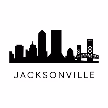 Jacksonville Skyline SVG Clipart, Florida Silhouette, Cut File (Instant Download)