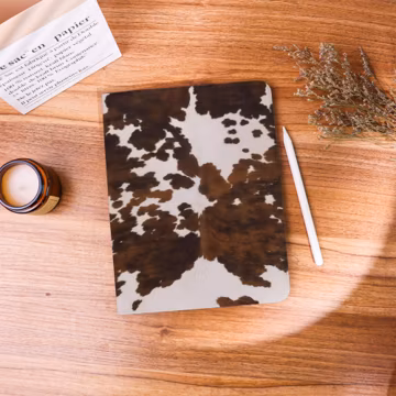 Custom Brown Cowhide Print iPad Case For iPad Pro 2024/2022, New iPad Air 7-11/13"2025 Cover, iPad 6/7/8th,iPad Mini Case With Pencil Holder