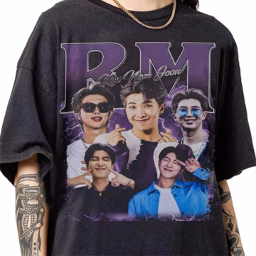 Retro 90s Comfort Colors Kim Nam-joon T-Shirt, Kim Nam-joon RM Kpop Music T-shirt, RM Kpop Fan T-Shirt, Kim Nam-joon Bootleg 90s T-Shirt