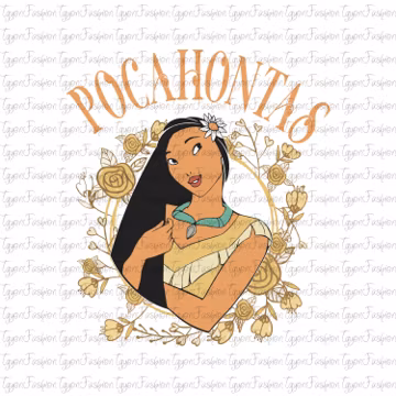 Disney Pocahontas Princess Floral Portrait Png, Disney Princess Group Png, Disney Pocahontas Png, Magic Kingdom Png, Disney Girls Trip Png