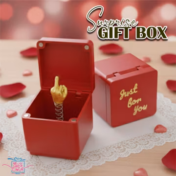 Middle Finger Funny Surprise Gift Box Just for You Gift Box Annoying Gift Box Prank Pop-Up Box Valentines Gift.