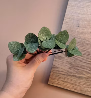 Eucalyptus Hair Pins: Greenery Bridal Headpiece for Wedding