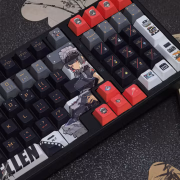 Ellen Joe 129 Keycap Set Zenless Zone Zero Anime PBT Keycaps, Cherry Profile, Mechanical Keyboard Caps for MX Switch, Stylish Gamer Design