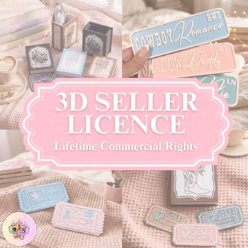 3D Seller Licence | Lifetime Commercial Rights for Physical 3D Prints | One-Time Purchase | Digital Download