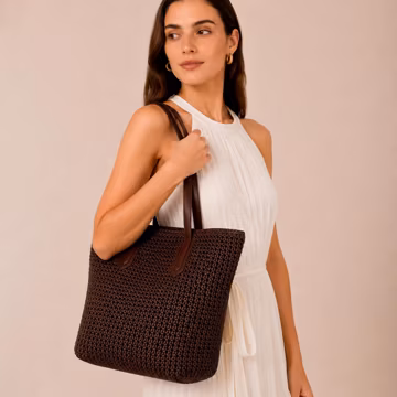 Woven straw hobo purse for Women, Large slouchy shoulder tote bag, Boho summer beach purse, coffee brown handmade straw handbag