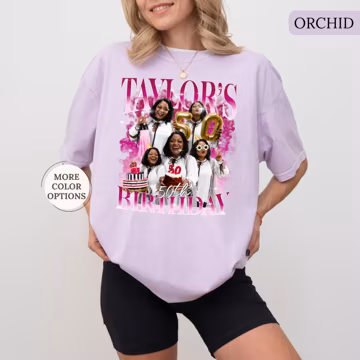 Comfort Colors Custom Bootleg Birthday Shirt, Personalized Birthday Photo Tshirt, Birthday Girl Tee, Birthday Party Gift, Funny Birthday Tee