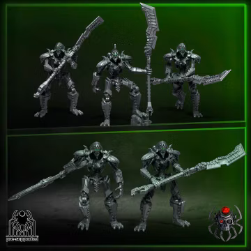 Metal Born Medjai Squad – Eight Legs Miniatures Licensed 32mm Resin Sci-Fi Infantry – 10 or 20 Models