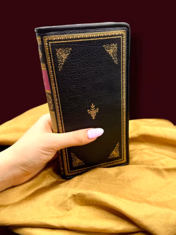 Vintage Book Wallet | Book of Wealth Vol. IV | Literary Wallet | Book Lover Gift | Reader Gift | Book Clutch