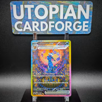 Umbreon ex Teracristal • Handmade PROXY/ORICA • Prismatic Evolutions 161 • Textured front with gorgeous rainbow holography applied