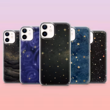 Twinkle Star Phone Case Space Planets Cover for iPhone 17Pro, 16, 15, 14, 13, 12, Samsung S25, S24, S23, S22, A16, A26, Pixel 10, 9Pro