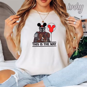 Mandalorian This Is The Way Shirt, Mandalorian With Mickey Ears Shirt, Star Wars Shirt, Disney Star Wars Shirt, Baby Yoda Shirt, Grogu Shirt