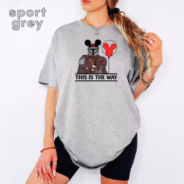 Mandalorian This Is The Way Shirt, Mandalorian With Mickey Ears Shirt, Star Wars Shirt, Disney Star Wars Shirt, Baby Yoda Shirt, Grogu Shirt