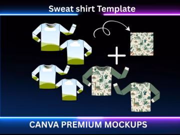 Canva T-Shirt |AOP Drag-and-Drop Clothing Frame Templates for Etsy POD Gildan8800 Front and Back Mockup Bundle, Jersey Polo Mockup PNG