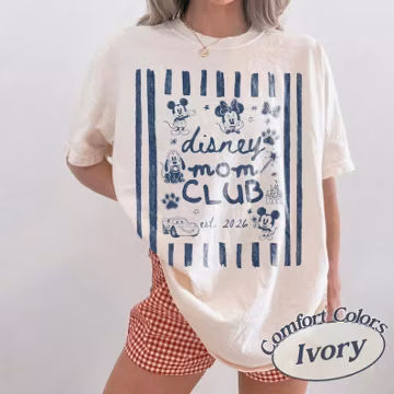 Disney Mom Club Shirt, Mickey Mom Comfort Colors Tee, Trendy Motherhood Shirt, Cute Mickey Mama Graphic Tee, Disney Mother's Day Gift